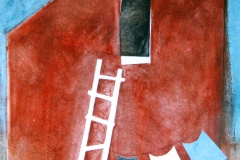 Red Barn with Laundry
