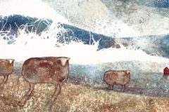 Sheep Under a Dappled Sky 6x12